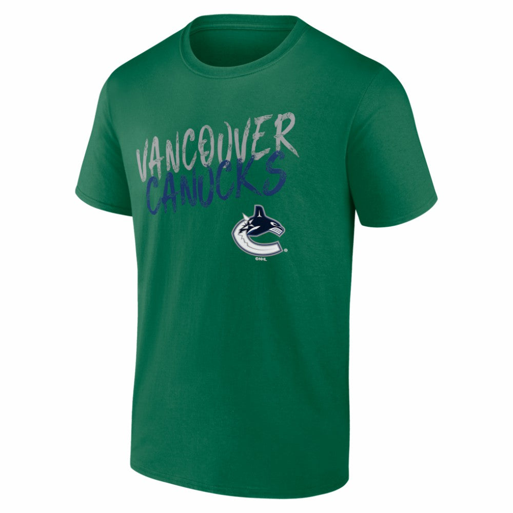 Vancouver Canucks Hustle Personalized Name & Number T-Shirt - Green | US 203921129