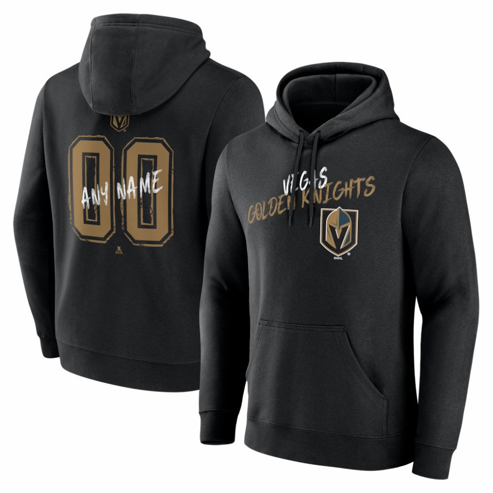 Vegas Golden Knights Big & Tall Hustle Personalized Name & Number Hoodie - Black | US 203921130
