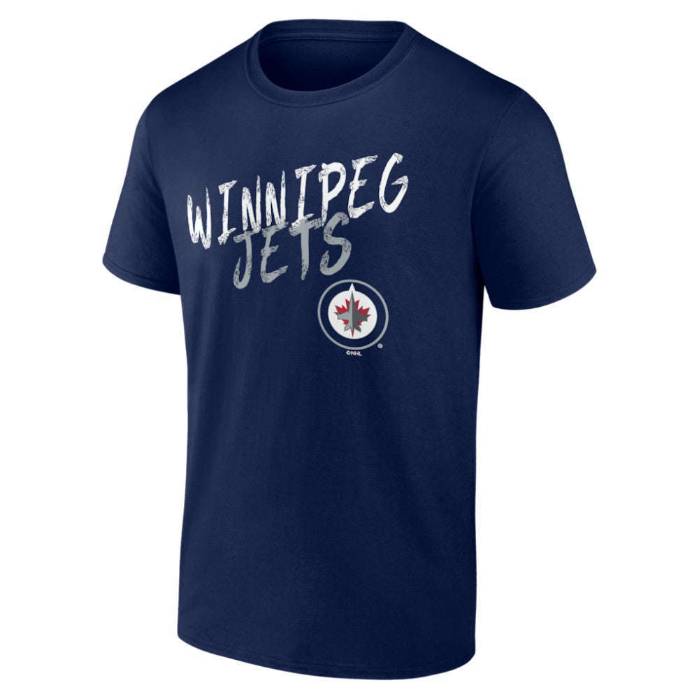 Winnipeg Jets Hustle Personalized Name & Number T-Shirt - Navy | US 203921146