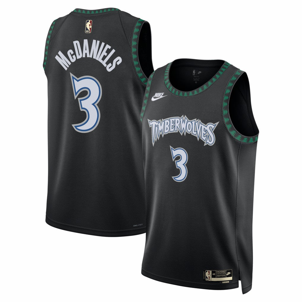 Jaden McDaniels Minnesota Timberwolves Unisex Swingman Jersey Classic Edition Black - Nike