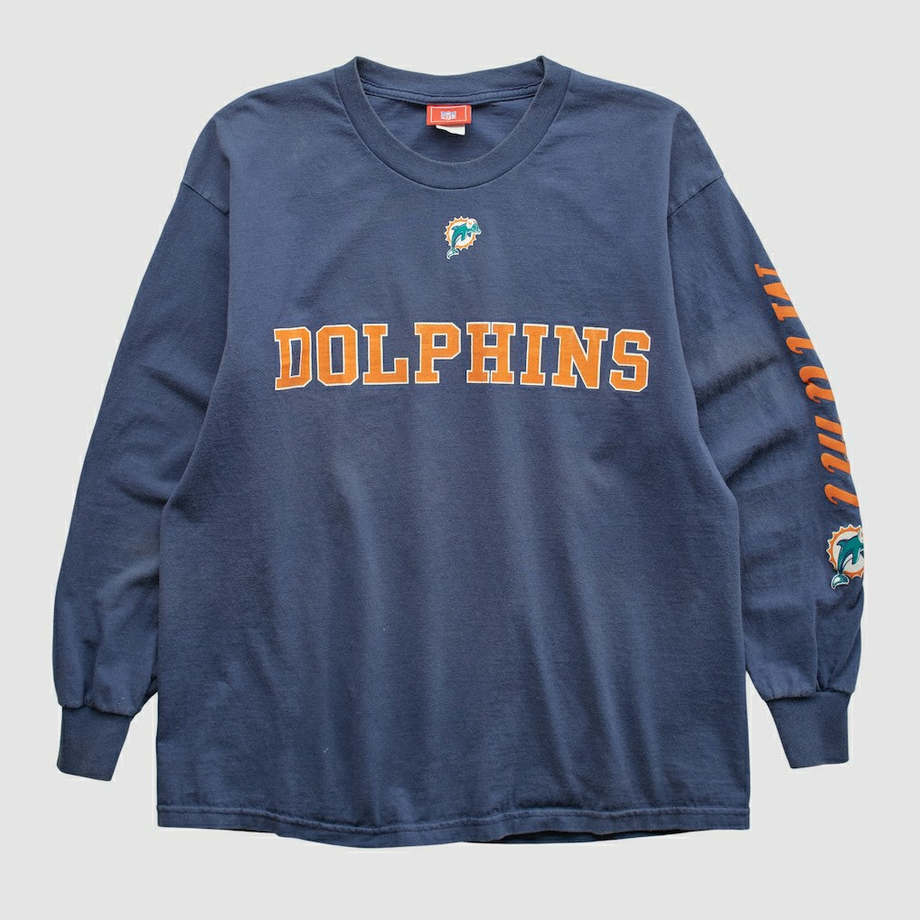 Miami Dolphins NFL 2000s Long Sleeve T-shirt - Navy T-shirts