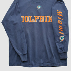 Miami Dolphins NFL 2000s Long Sleeve T-shirt - Navy T-shirts