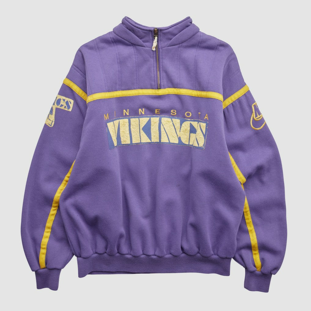 Minnesota Vikings 90s 1/4 Zip Sweatshirt - Purple Sweatshirts