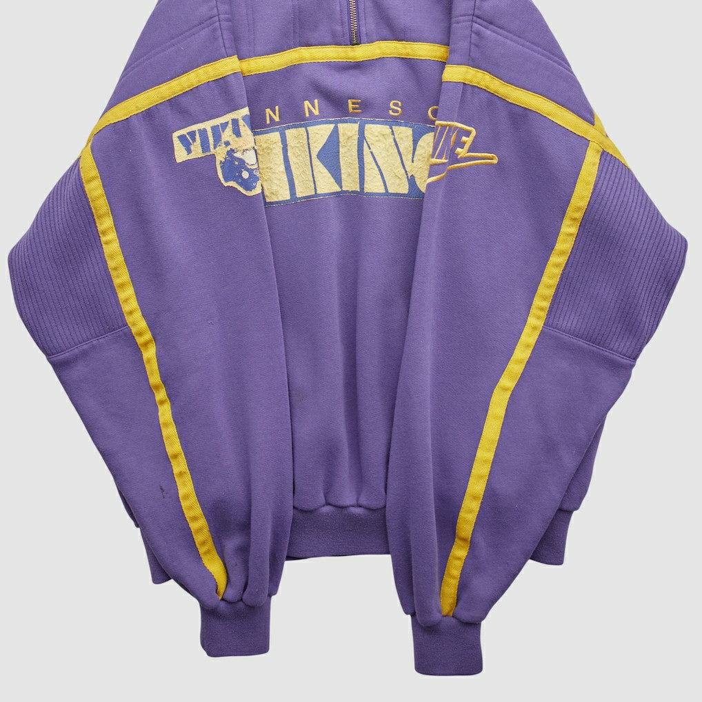 Minnesota Vikings 90s 1/4 Zip Sweatshirt - Purple Sweatshirts