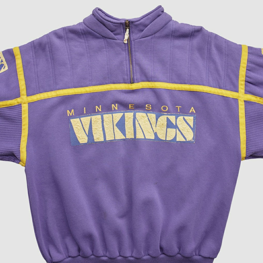 Minnesota Vikings 90s 1/4 Zip Sweatshirt - Purple Sweatshirts