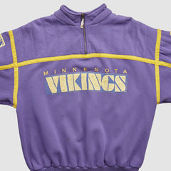 Minnesota Vikings 90s 1/4 Zip Sweatshirt - Purple Sweatshirts