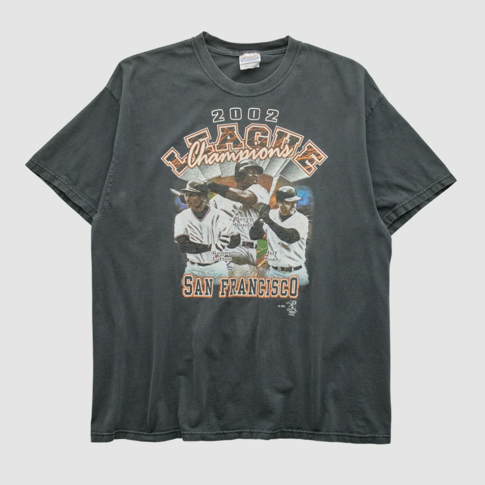 San Francisco Giants Hanes 2002 T-shirt - Black - Vintage T-shirts