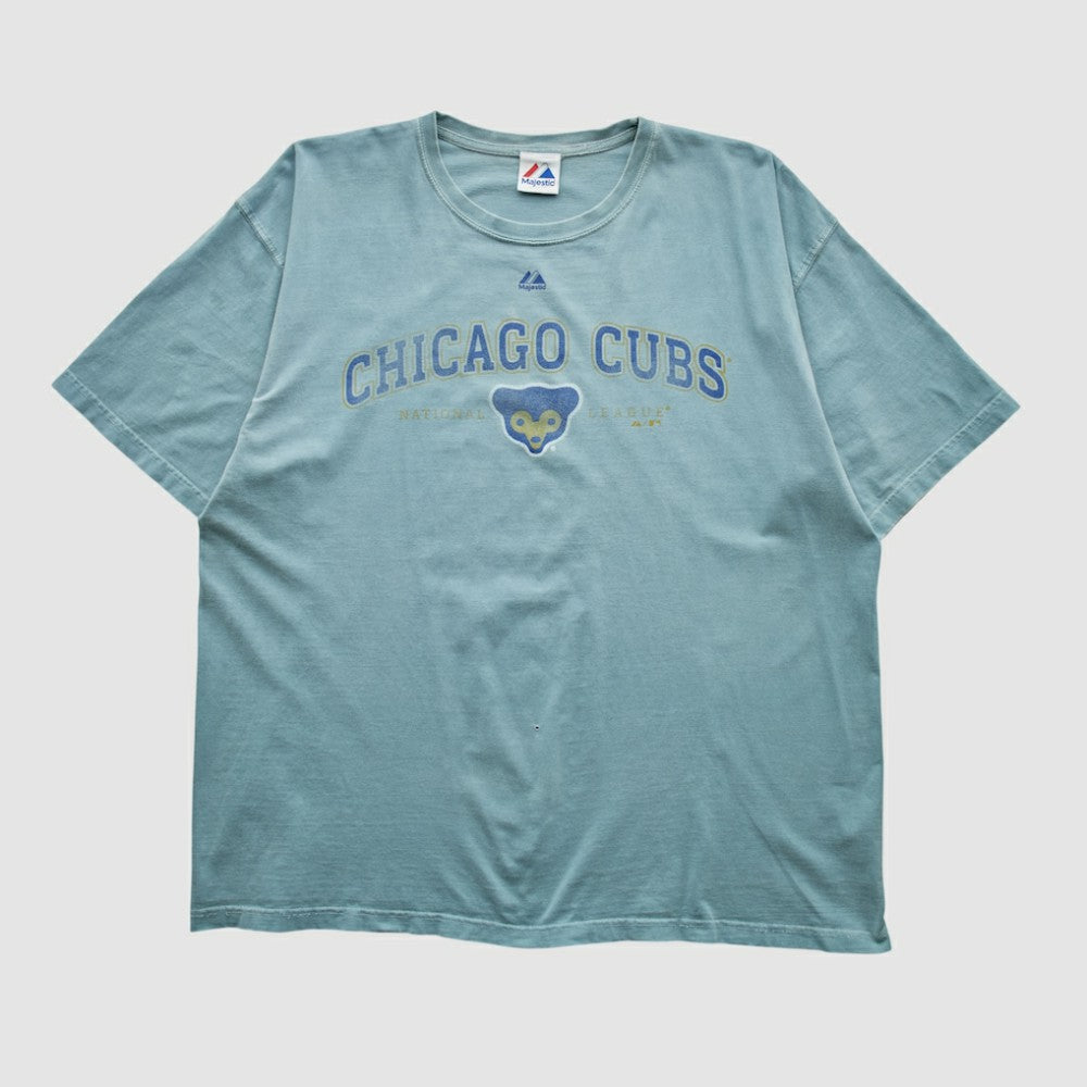 Chicago Cubs Majestic 2000s T-shirt - Light Blue - XVintage T-shirts