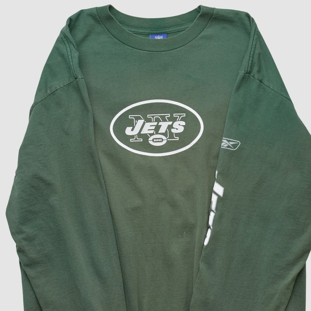 New York Jets Reebok 2000s Long Sleeve T-shirt - Green T-shirts