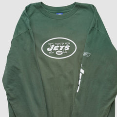 New York Jets Reebok 2000s Long Sleeve T-shirt - Green T-shirts