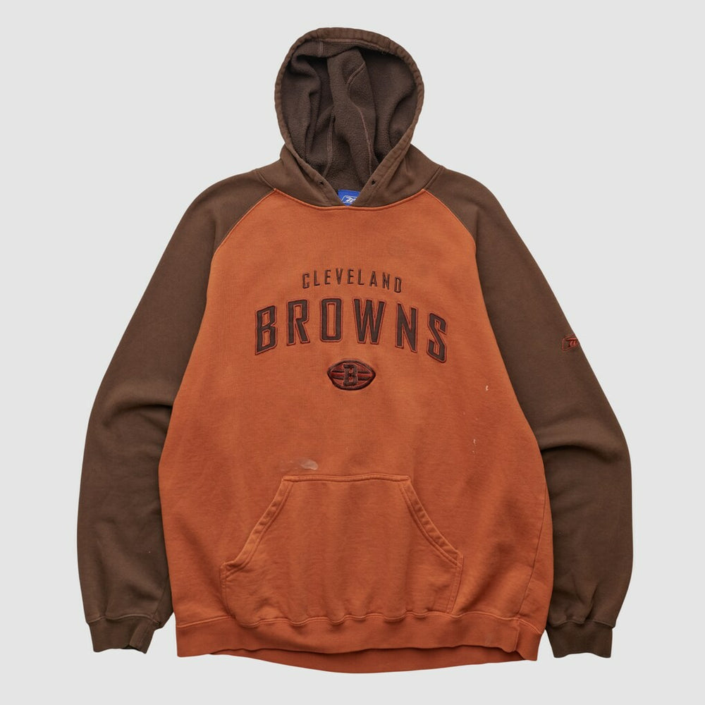 Cleveland Browns Reebok 2000s Hooded Pullover Sweatshirt - Clay Pullover