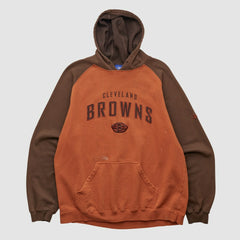 Cleveland Browns Reebok 2000s Hooded Pullover Sweatshirt - Clay Pullover
