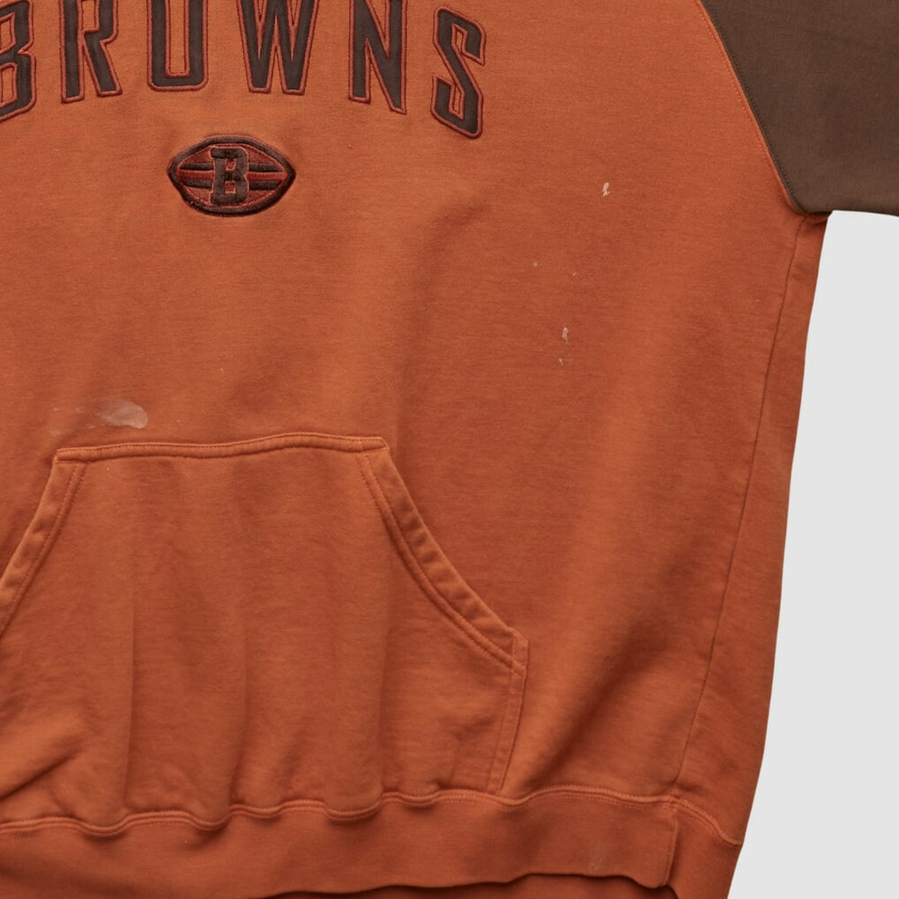 Cleveland Browns Reebok 2000s Hooded Pullover Sweatshirt - Clay Pullover