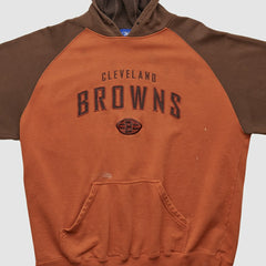 Cleveland Browns Reebok 2000s Hooded Pullover Sweatshirt - Clay Pullover