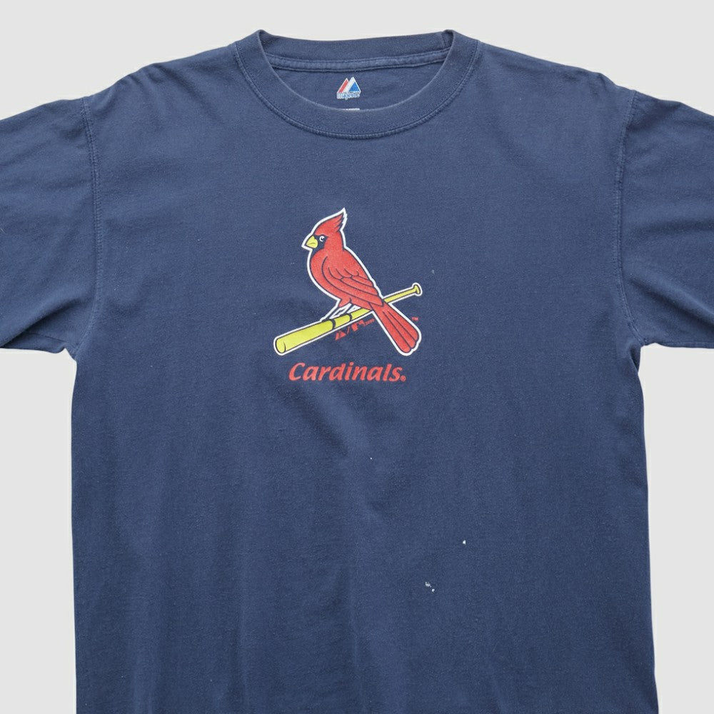 St. Louis Cardinals Majestic 2000s T-shirt - Navy - Vintage T-shirts