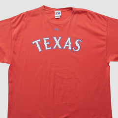 Texas Rangers Majestic 2009 T-shirt - Red - XVintage T-shirts