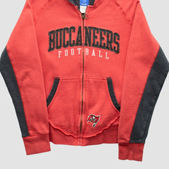 Tampa Bay Buccaneers Reebok 2000s Hooded Full Zip Sweatshirt - Red Sweatshirts
