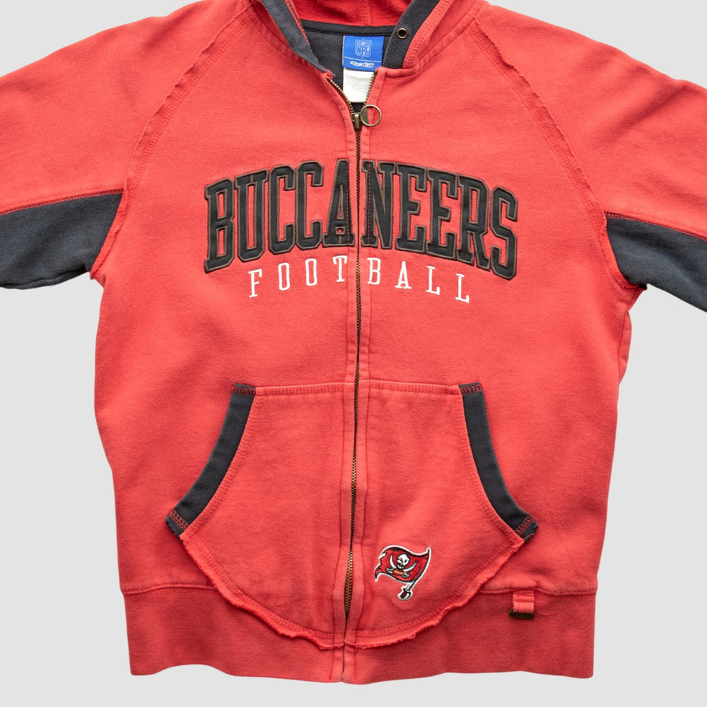 Tampa Bay Buccaneers Reebok 2000s Hooded Full Zip Sweatshirt - Red Sweatshirts