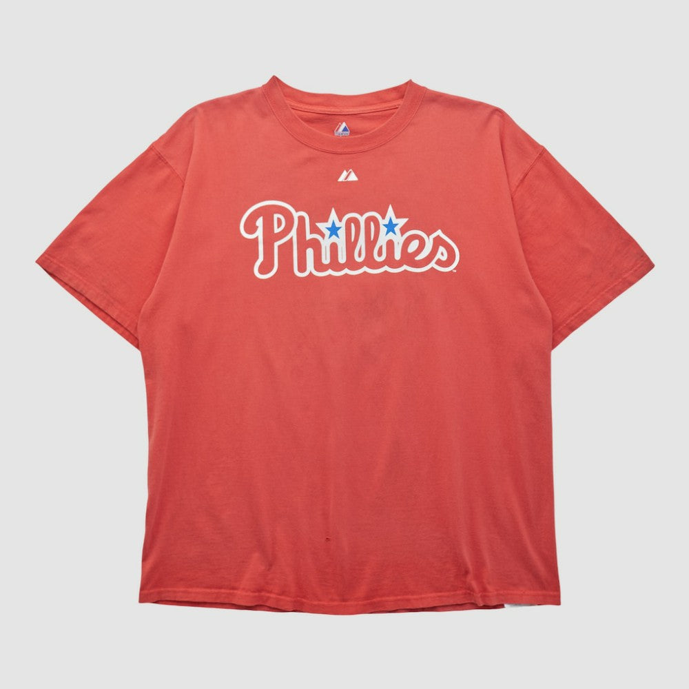 Philadelphia Phillies Majestic 2000s T-shirt - Red - XVintage T-shirts