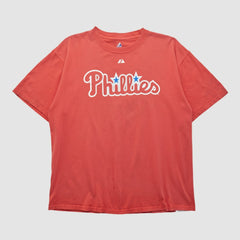 Philadelphia Phillies Majestic 2000s T-shirt - Red - XVintage T-shirts
