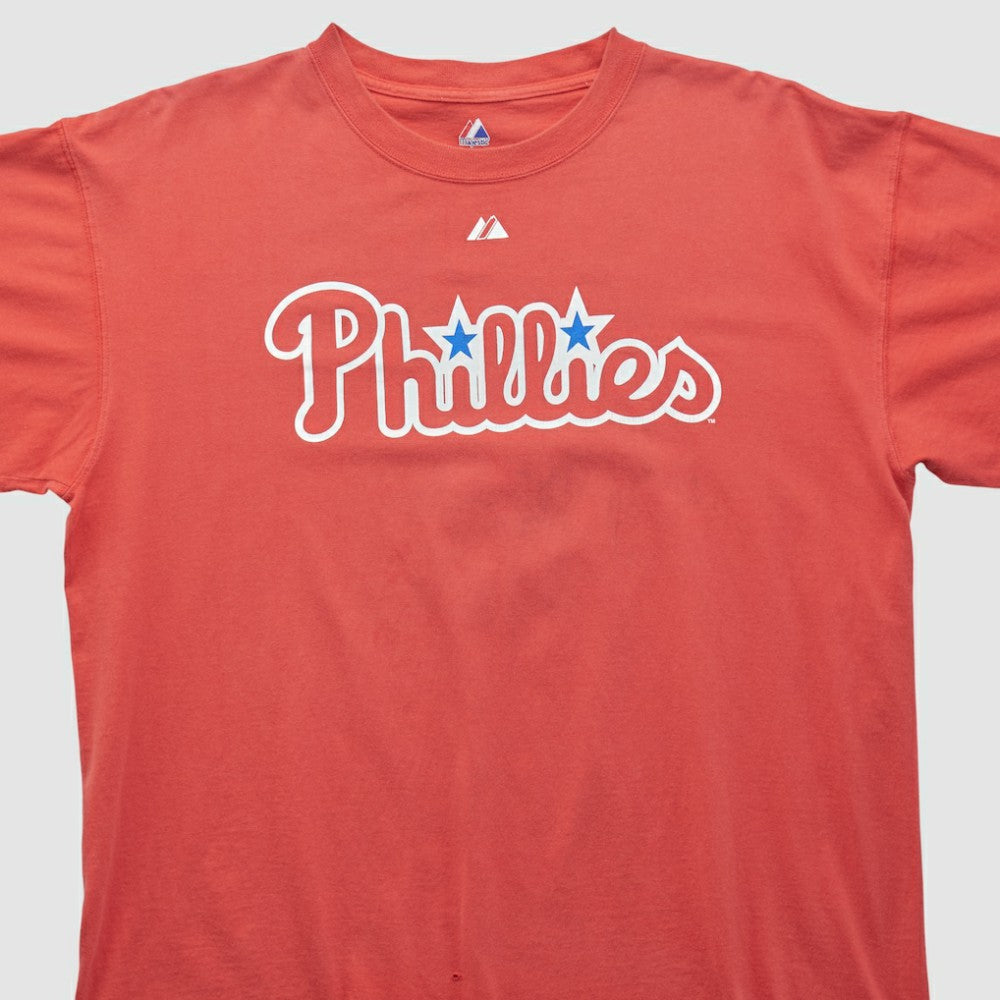 Philadelphia Phillies Majestic 2000s T-shirt - Red - XVintage T-shirts