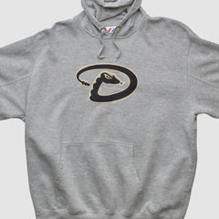 Arizona Diamondbacks Majestic 2000s Hooded Pullover Sweatshirt - Heather Gray - Vintage Pullover