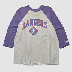 Texas Rangers Logo Athletic T-shirt - Heather Gray - 2XVintage T-shirts