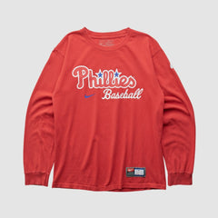 Philadelphia Phillies Nike 2000s Long Sleeve T-shirt - Red - Vintage T-shirts