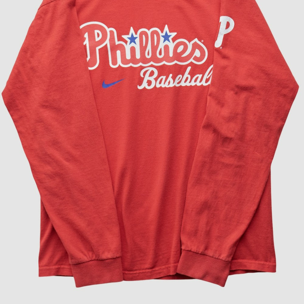 Philadelphia Phillies Nike 2000s Long Sleeve T-shirt - Red - Vintage T-shirts