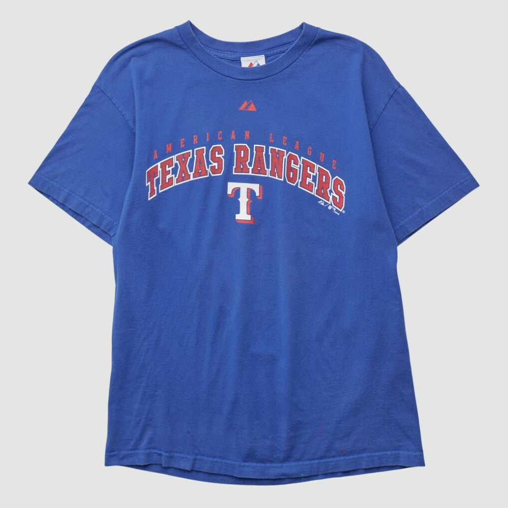 Texas Rangers Majestic 2009 T-shirt - Blue - Vintage T-shirts