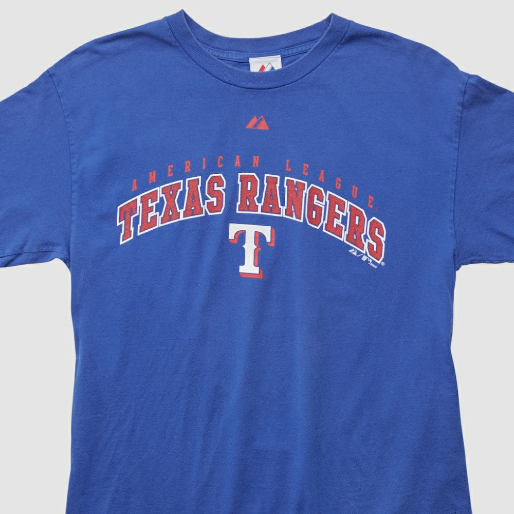 Texas Rangers Majestic 2009 T-shirt - Blue - Vintage T-shirts