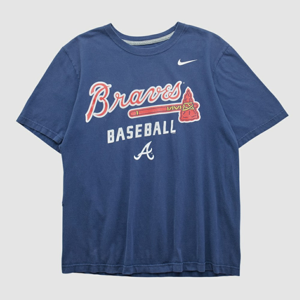 Atlanta Braves Nike 2010s T-shirt - Navy - Vintage T-shirts
