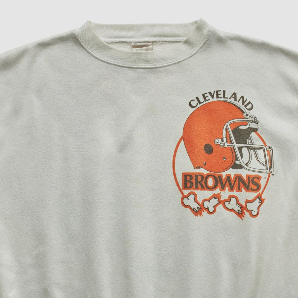 Cleveland Browns Chalk Line 90s Pullover Sweatshirt - White Pullover