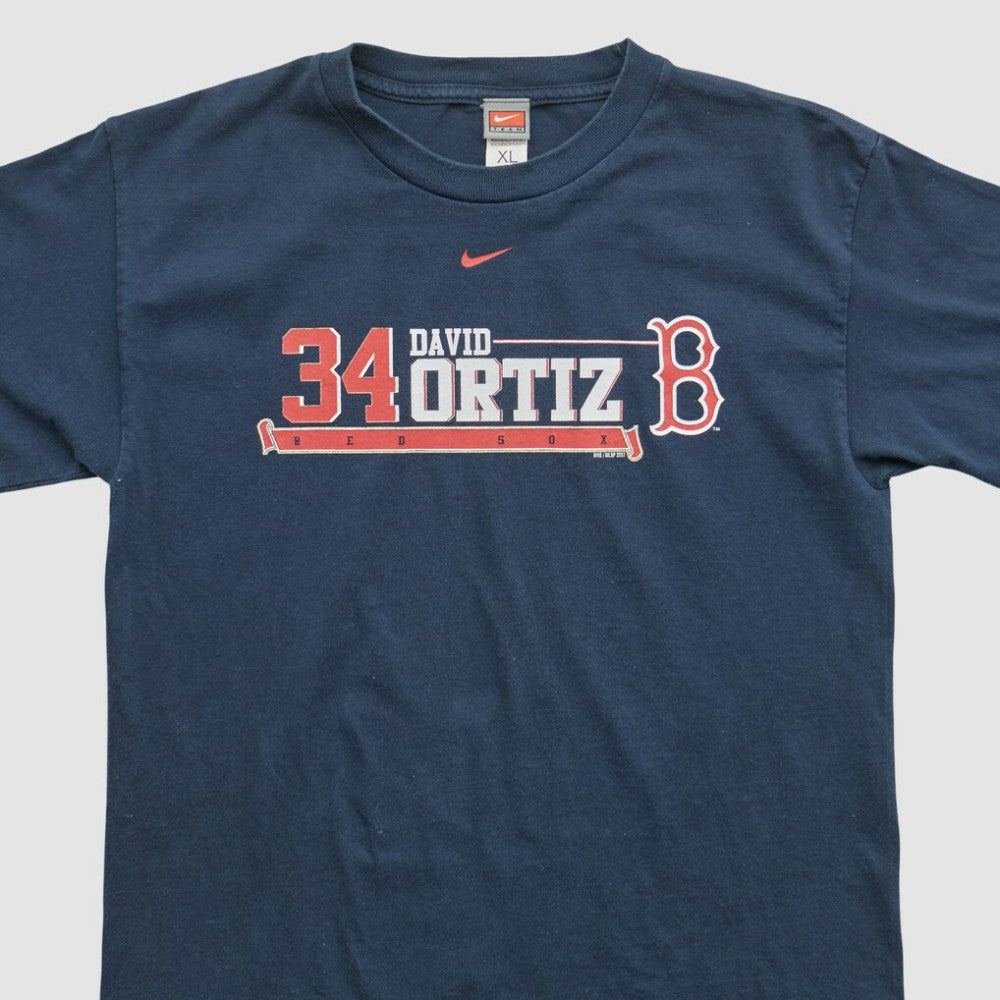 David Ortiz Nike 2007 T-shirt - Navy - Vintage T-shirts