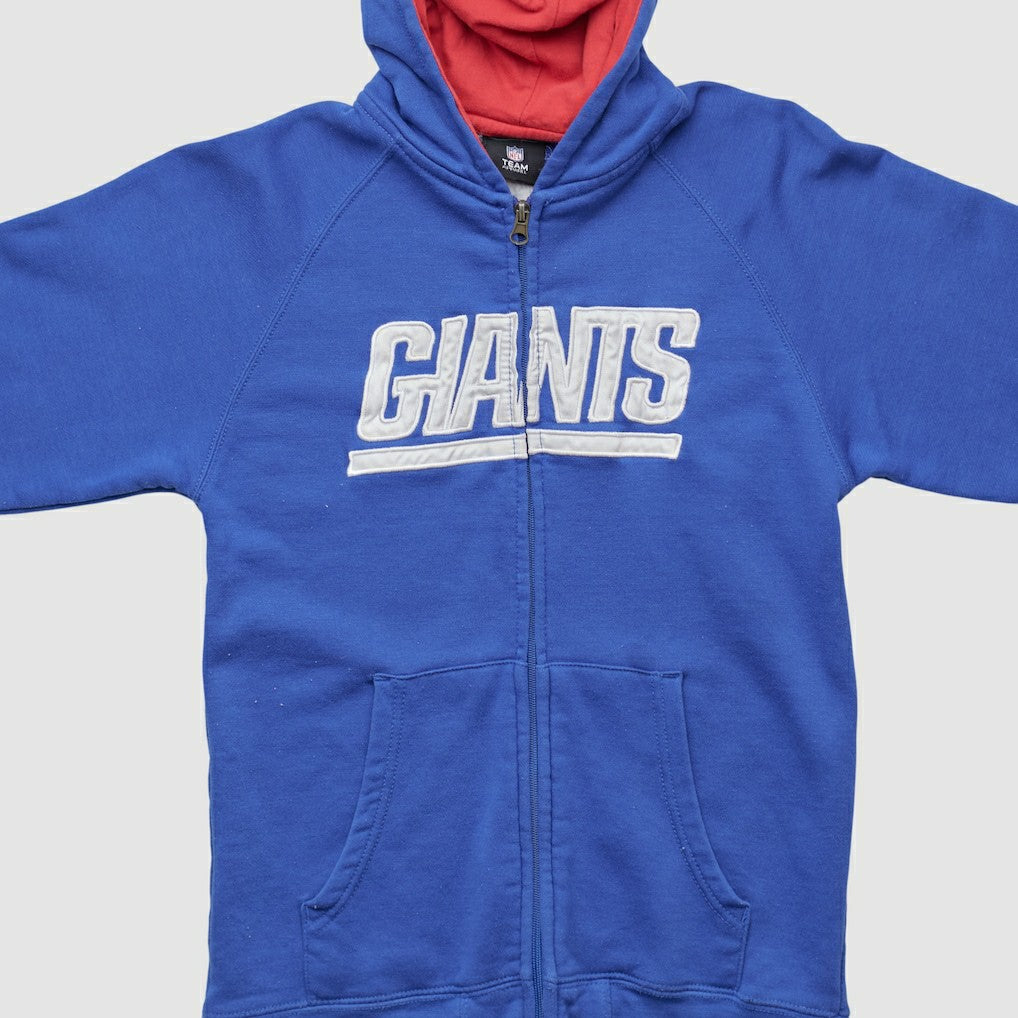 New York Giants NFL 2010s Hooded Full Zip Sweatshirt - Blue Sweatshirts