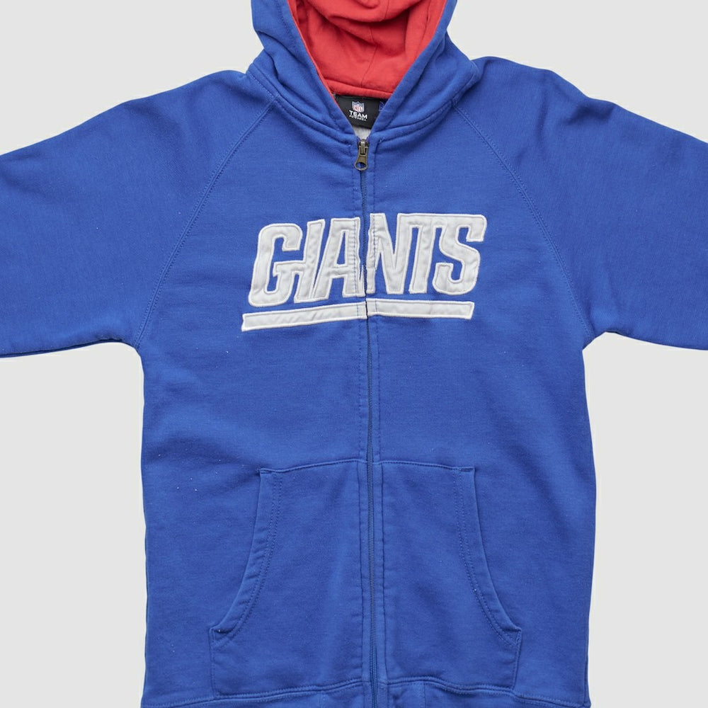 New York Giants NFL 2010s Hooded Full Zip Sweatshirt - Blue Sweatshirts