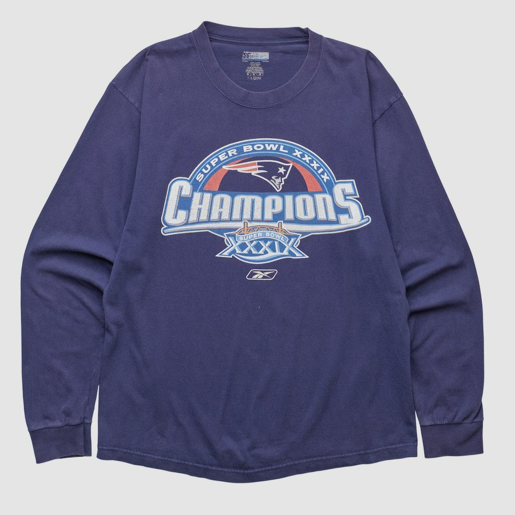 New England Patriots Reebok 2005 Long Sleeve T-shirt - Navy T-shirts