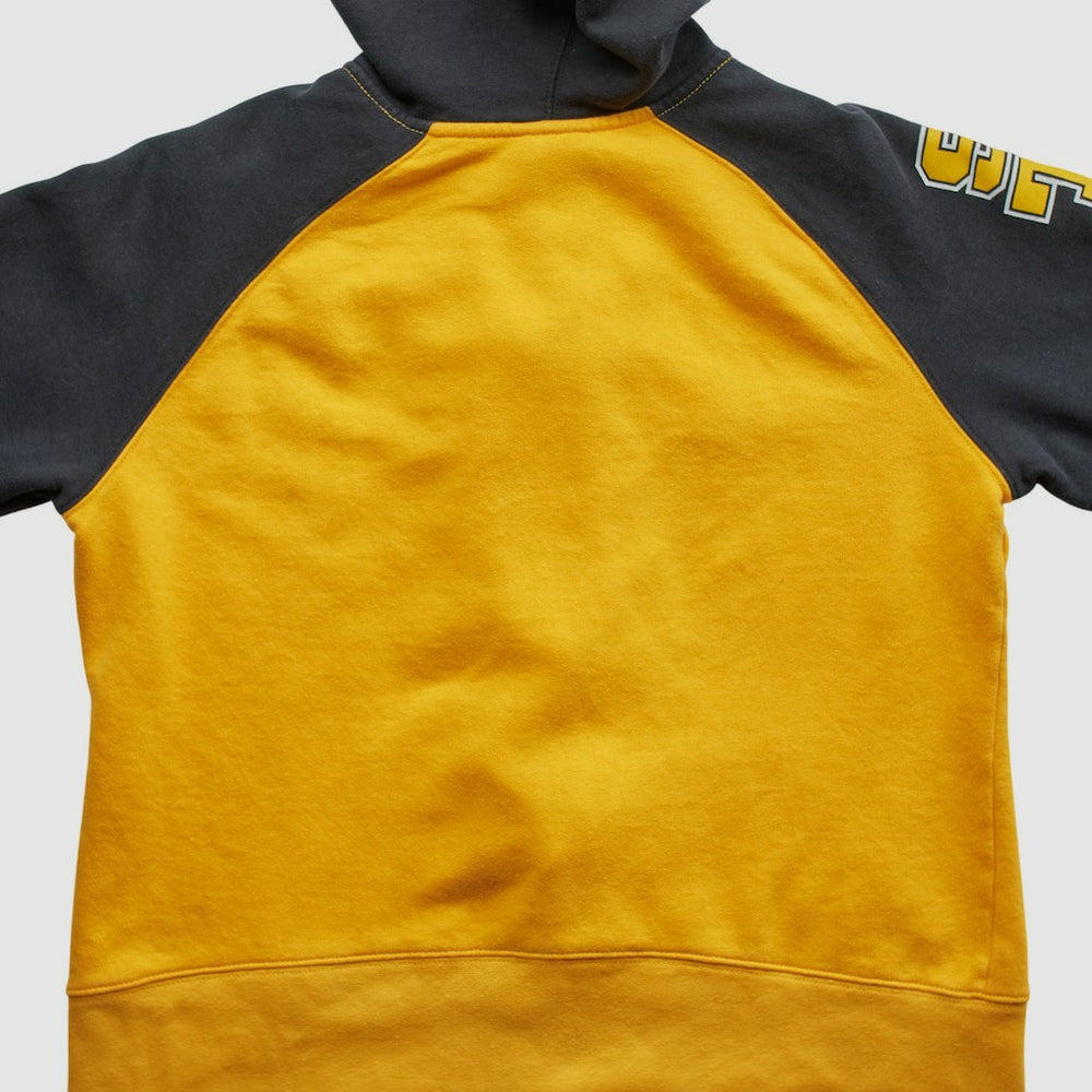 Pittsburgh Steelers Reebok 2000s Hooded Full Zip Sweatshirt - Yellow Sweatshirts