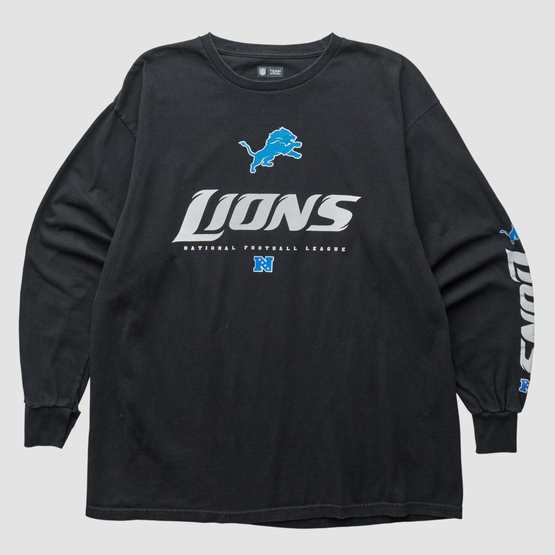 Detroit Lions NFL 2010s Long Sleeve T-shirt - Black T-shirts