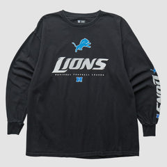 Detroit Lions NFL 2010s Long Sleeve T-shirt - Black T-shirts
