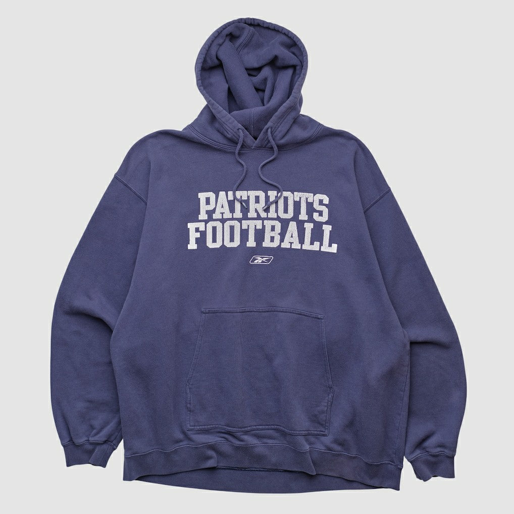 New England Patriots Reebok 2000s Hooded Pullover Sweatshirt - Navy Pullover