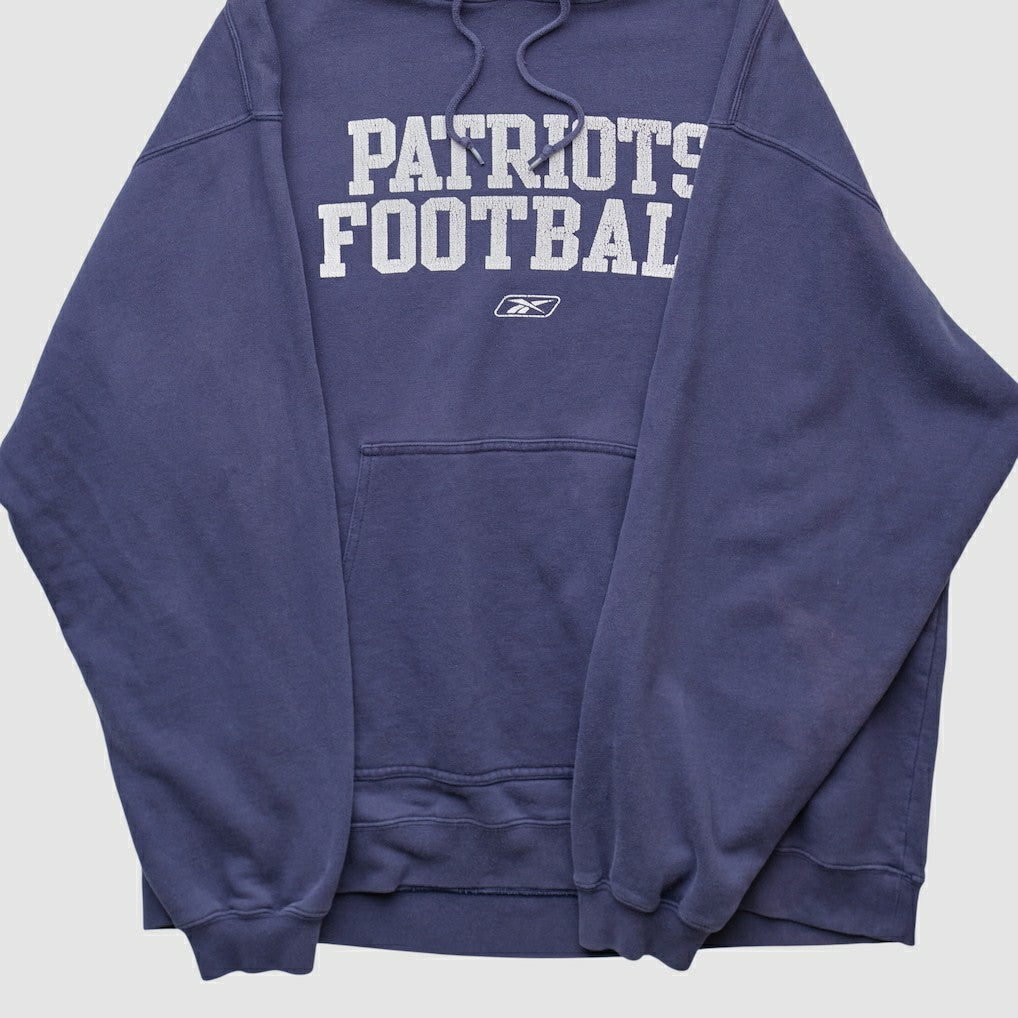 New England Patriots Reebok 2000s Hooded Pullover Sweatshirt - Navy Pullover
