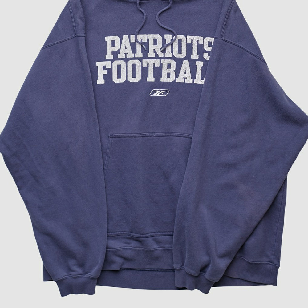 New England Patriots Reebok 2000s Hooded Pullover Sweatshirt - Navy Pullover