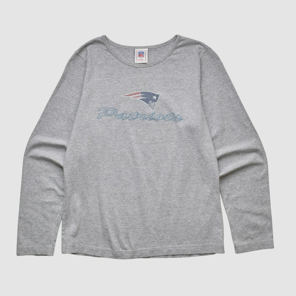 New England Patriots NFL 2000s Long Sleeve T-shirt - Heather Gray T-shirts