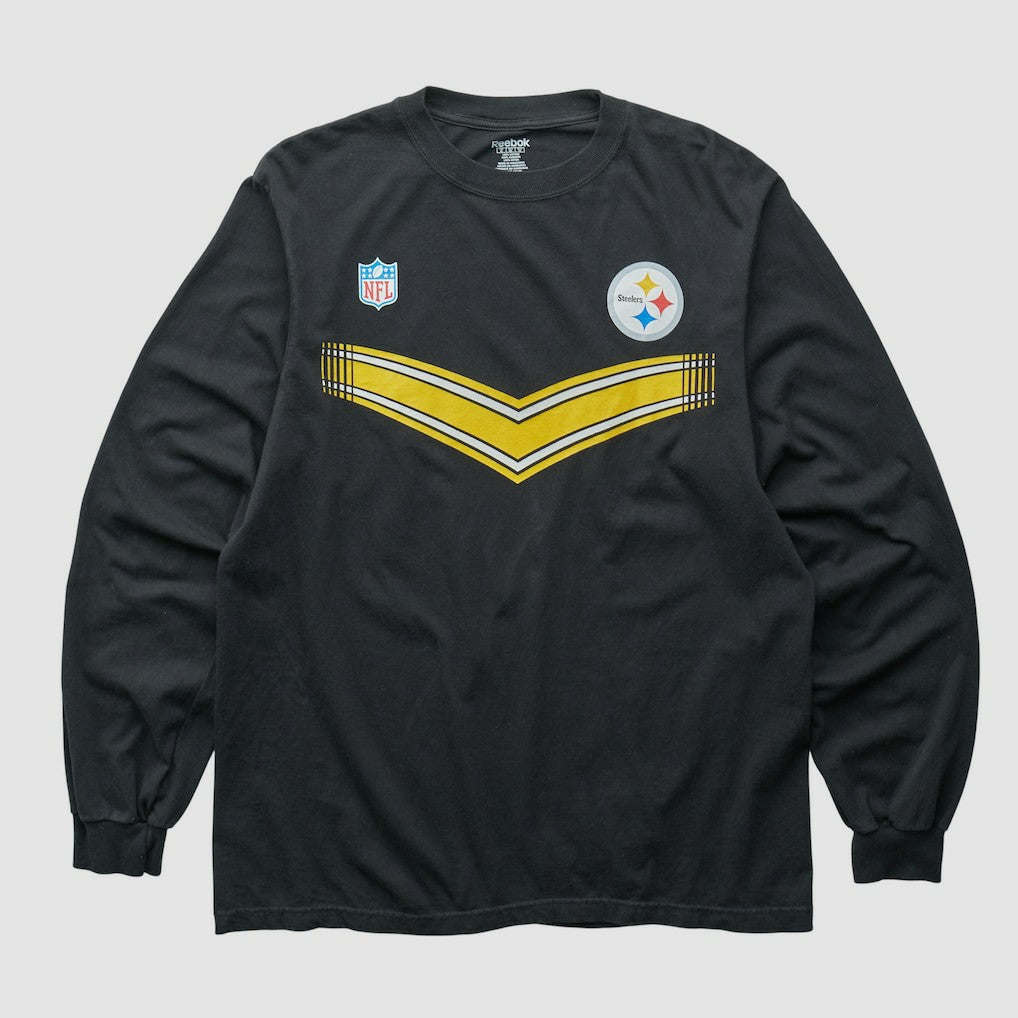 Pittsburgh Steelers Reebok 2000s Long Sleeve T-shirt - Black T-shirts