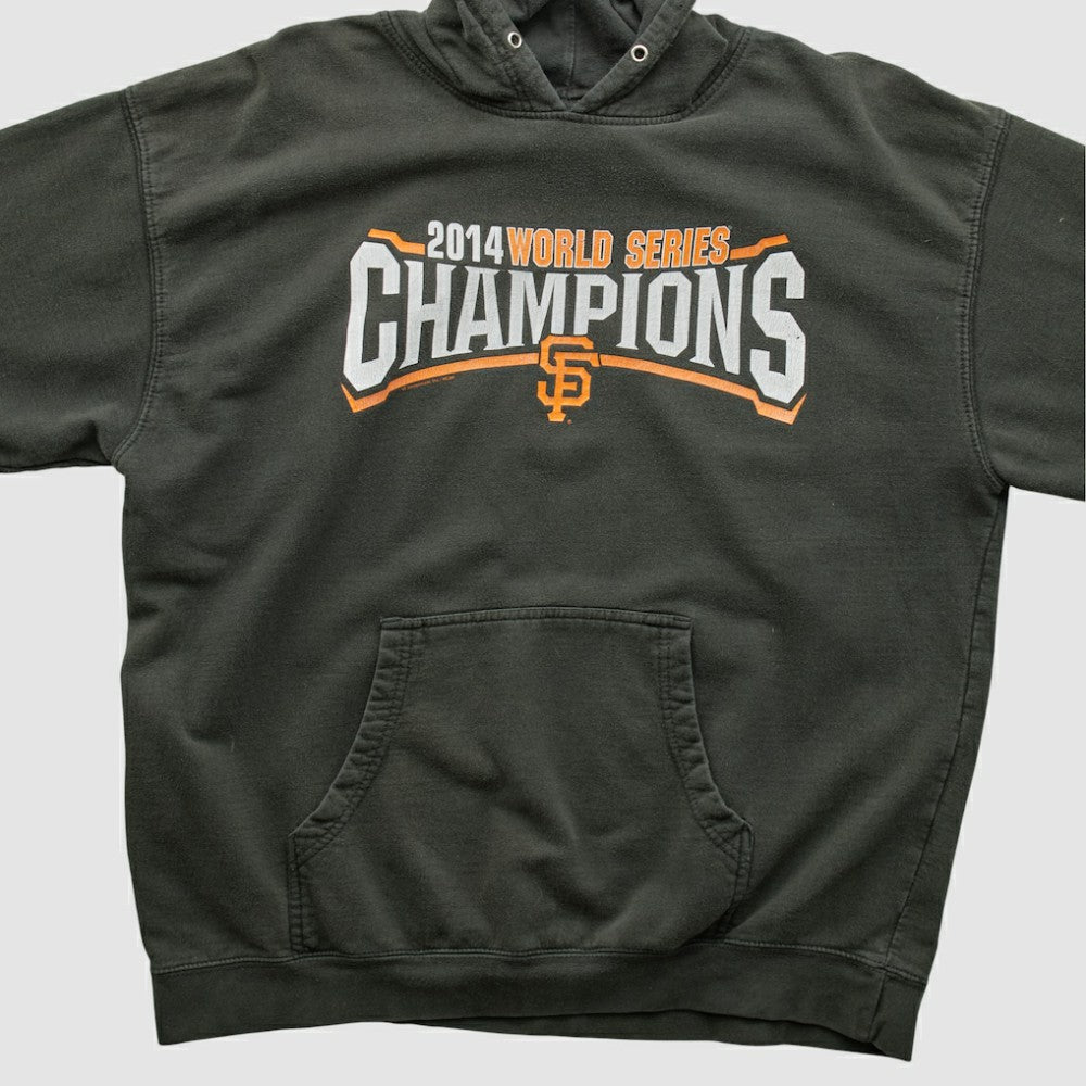 San Francisco Giants Genuine Merchandise 2014 Hooded Pullover Sweatshirt - Charcoal - Vintage Pullover