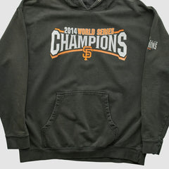 San Francisco Giants Genuine Merchandise 2014 Hooded Pullover Sweatshirt - Charcoal - Vintage Pullover
