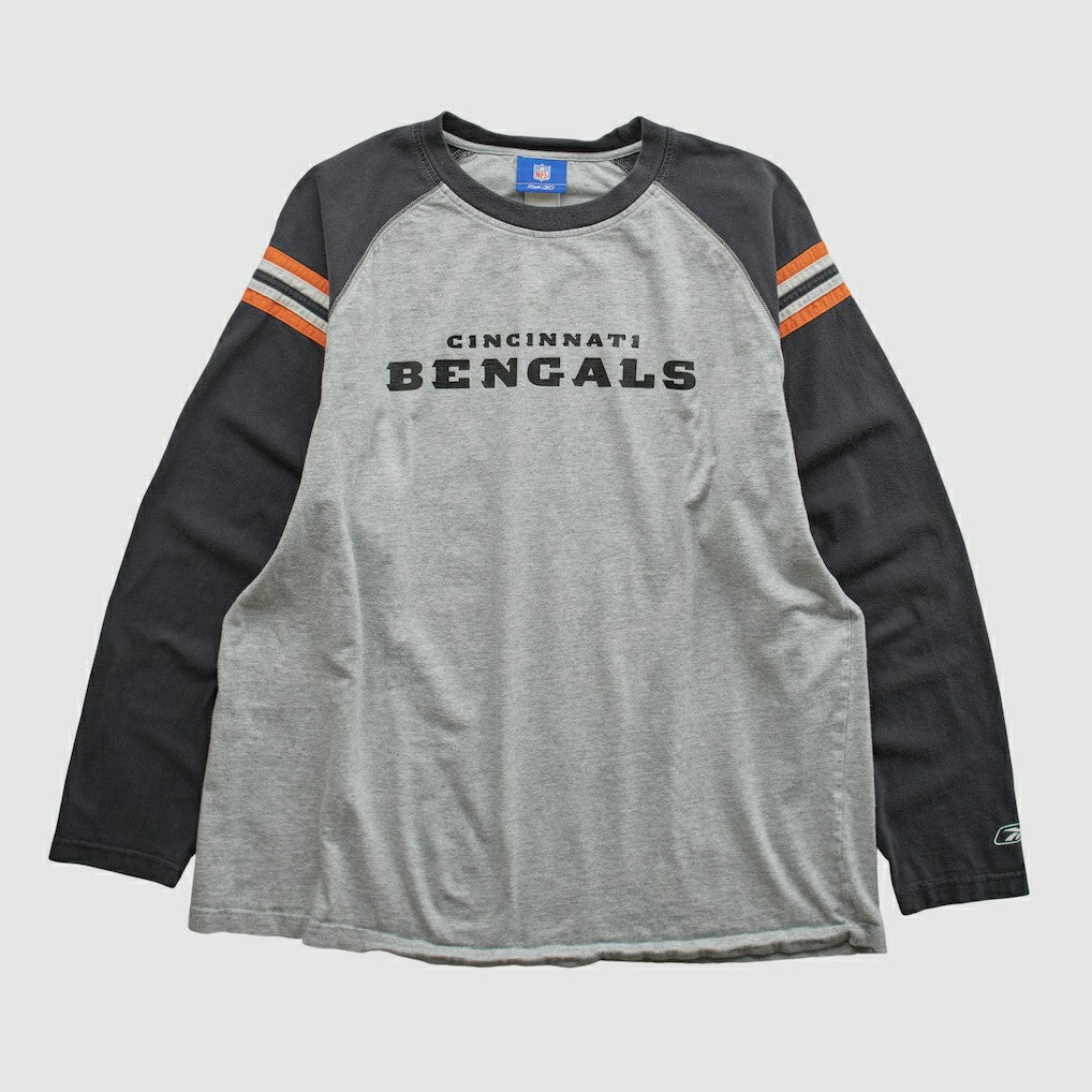 Cincinnati Bengals Reebok 2000s Long Sleeve T-shirt - Heather Gray T-shirts