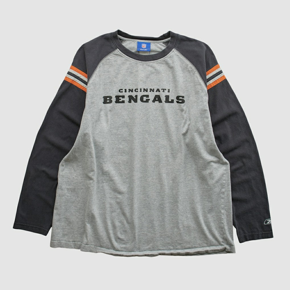 Cincinnati Bengals Reebok 2000s Long Sleeve T-shirt - Heather Gray T-shirts