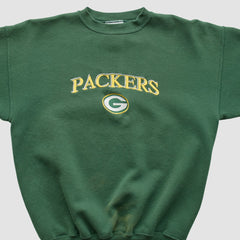 Green Bay Packers Logo Athletic Pullover Sweatshirt - Green Pullover